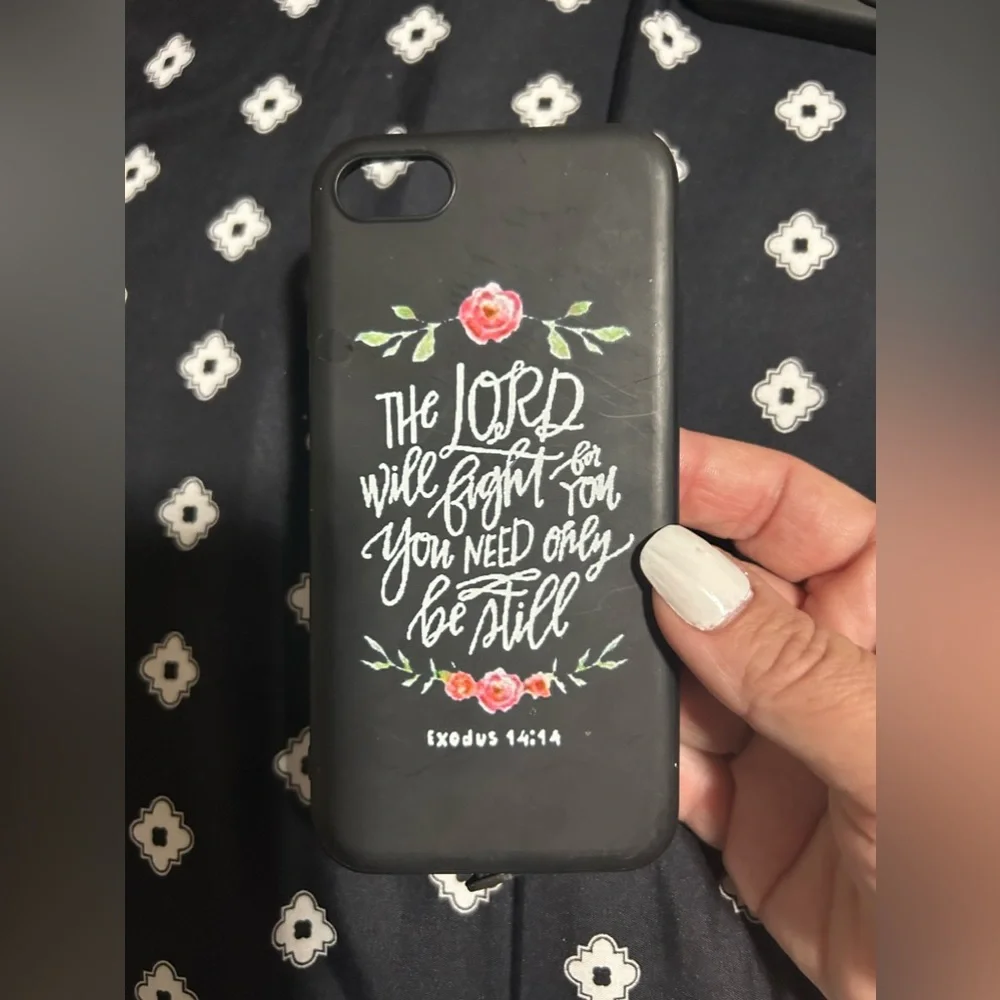 💰2/$10 iPhone 7/8/SE (2020) black rubber cell phone case